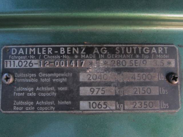 Mercedes-Benz 280 SE 3,5 (1970) – Bild 6